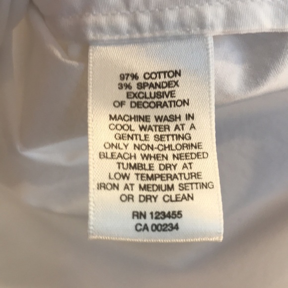 White Cotton popover shirt with silver stripe - Picture 5 of 5